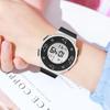 Reloj electrónico esfera redonda calendario semana luz nocturna despertador