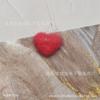 Lana de visón de imitación hebilla de bolsa de tela con forma de corazón de durazno hebilla de joyería de amor accesorios de joyería DIY