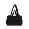 Bolsa de Mujer Rellena de Algodón Estilo Plumífero de Moda Nueva Primavera 2026 Bolso Tote Sencillo y Elegante de Alto Valor Bolso de Mano a Cuadros
