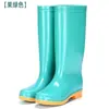 Botas de lluvia de algodón hasta la mitad de la pantorrilla, forradas de polar, zapatos impermeables, cubrezapatos de goma, botas de agua, para mujer, adulto, de caña alta, cálidos, invierno