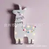 Luz de Noite Alpaca Europeia Quarto Infantil Luminária de Mesa LED de Madeira Artesanato em Madeira