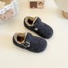 Sapatos Birkenstock Peluciados Emagrecedores para Meninas Outono/Inverno 2025 Novos Sapatos Versáteis para Meninos Estilo Coreano Mocassins Loafers Infantis
