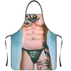 Amazon Transfronteiriça Xiyin Mais Vendido Personalidade Homem Musculoso Avental de Churrasco Criativo Mais Vendido Divertido Avental Estampado Atacado