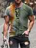 Camiseta Informal Deportiva con Cuello Redondo y Mangas Cortas, Estampado Digital 3D de Impresión Abstracta Tie-Dye, Superventas de Amazon