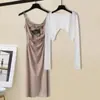 [Spice Girls y Gatos] Vestido con Sentido del Diseño para Mujer Pura Desea Ajustado al Cuerpo Sexy Falda Base Interior
