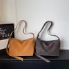 Bolsa de Ombro Simples Estilo Coreano para Mulheres 2026 Nova Bolsa Transversal de Grande Capacidade Bolsa Tote Casual da Moda Bolsa de Axila Texturizada