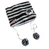 Sombrero de orejas de gato estilo Yabi para mujer otoño e invierno y2g sombrero de punto a rayas estilo coreano lindo cálido de lana