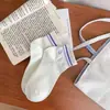 Meias Femininas Novas para Primavera e Verão com Design de Rosto Sorridente, Meias Listradas Sem Costura, Meias Casuais Esportivas Respiráveis de Algodão Penteado