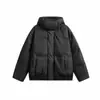 Estilo Americano Diseño de Cuello Vertical Sentido de Diseño Abrigo Corto Acolchado de Algodón Hombres y Mujeres Invierno 2024 Sentido de Alta Gama Engrosado Traje de Panal para Parejas Chaqueta