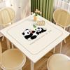 Tapete Quadrado para Mesa de Jantar Desenho de Panda Impermeável e à Prova de Óleo Não Lavável Isolamento Térmico Toalha de Mesa para Mesa de Café Tapete de Proteção para Desktop Oito Imortais