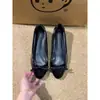 Bailarinas de Otoño con Lazo Estilo 2026 Zapatos de Mujer con Tacón Oculto, Boca Baja, Dulces Negros, para Mujeres Pequeñas, cm