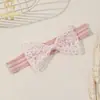 Diadema de Encaje Hueca para Bebé de Venta Caliente Transfronteriza Accesorios para el Cabello Hechos a Mano para Niños Europeos y Americanos Diadema de Tela Dopamina de Princesa
