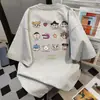 Camiseta de Manga Curta Estampada com Desenho Divertido Shin-Chan Estilo Verão 2026 Novo Estilo Blusa Solta para Homens e Mulheres no Mesmo Estilo Estilo Ins