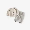 Conjunto Deportivo de Primavera y Otoño para Bebés y Niños Pequeños Estilo Coreano Unisex Sudadera para Bebé Conjunto de Dos Piezas Ropa Suave Transpirable para Exteriores para Niños
