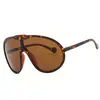 Gafas de Sol Antivaho de Marco Grande Europeo y Americano, Medio Rostro, Una Pieza, Espejo Decorativo de Pasarela Personalizado 365