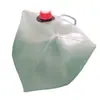 Bolsa de almacenamiento de agua de PVC de 20 litros al por mayor con asa plegable, cubo de agua plegable semitransparente para exteriores, bolsa de agua para senderismo