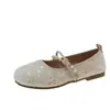 Zapatos Mary Jane para Mujer, Zapatos de Noche, Estilo Francés de Primavera y Otoño, Muy Bonitos, Zapatos Planos de Boca Baja que Combinan Bien con Faldas, Nuevo Modelo 2026 para Mujer