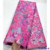 Tecido de Organza Bordado Jacquard Semitransparente com Fio de Ouro e Prata Estilo Antigo Tecido de Renda Brocado Africano