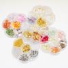 Caixa de sete flores de ameixa vermelha nova líquida acessórios para unhas mistos aurora pequena borboleta super flash pequenos acessórios para unhas de diamante atacado