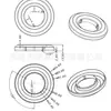 Base de anillo magnético de 85 mm 181, base de inductor 181-1, base, tapa superior, tapa inferior