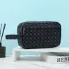 Necessaire Portátil Estampada para Homens em Viagens de Negócios, Bolsa de Cosméticos de Viagem de Mão para Negócios, Portátil Elegante e Simples de Grande Capacidade