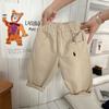 Calça Casual Infantil de Primavera para Meninos 2026 Novo Estilo Calça Longa para Bebês Estilosa Cintura Elástica Bebê Cor Sólida Calça Reta