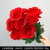 Flores artificiales rojas decoración de escena de boda ramo de flores falsas rosas hortensias flores de boda flores artificiales venta al por mayor