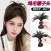 Peluca de Plumas de Pollo Natural para Chicas Populares, Media Trenza, Paquete de Cabello, Anillo para el Cabello de Plumas de Pollo, Peluca de Chino Xuchang, Peluca de Chica Popular de Internet