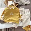 Roupas Infantis Coreanas Camisa Xadrez Conjunto de Três Peças Masculino Outono Novo Colete Colete Top Terno Casual Simples Atacado