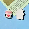 Accesorios de Resina DIY de Dibujos Animados Joyería Dibujos Animados Pegamento de Leche para Leche Pasador para el Cabello Funda para Teléfono Móvil Hebilla de Zapato Llavero