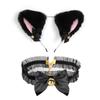 Diadema con Campana de Cola de Gato SM Set de Tres Piezas Plug Anal Trasero de Pecho Coqueteo de Pareja Accesorios Alternativos de Broma