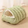 Nido Grueso para Gatos para Calidez Invernal, Tipo Cerrado para una Sensación de Seguridad, Saco de Dormir para Gatos, Casa para Gatos Mascotas, Cama para Gatos, Nido para Dormir de Invierno
