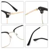 Armazones Ópticos Metálicos Nuevos para Cejas de Hombres Transfronterizos Se Pueden Equipar con Lentes para Miopía y Presbicia Armazones de Gafas Retro Elegantes Fabricantes Venta al por Mayor