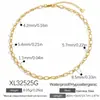 Collar Básico de Acero Inoxidable con Cruz Modelo Clásico Versátil Cadena de Corazón Broche de Nariz de Cerdo Chapado en Oro Real de 18K Collar Impermeable