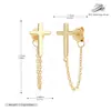 Pendientes de Plata de Ley S925 Nuevos Transfronterizos Europeos y Americanos Pendientes de Cruz de Moda para el Trabajo Joyería para Orejas Estilo Ins Personalizada para Mujeres