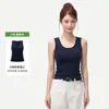 Camisola de color liso con cuello en U y copas incorporadas, anti-exposición, corte ajustado, entallada a la cintura, top exterior para mujer