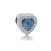 Venta Caliente Joyería Panjia acero inoxidable cuentas de agujero grande corazón de diamante completo cuentas de flor pulsera DIY con cuentas al por mayor