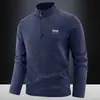 Nuevo Sudadera de Invierno Otoño 2026 para Hombre, Media Cremallera, Cuello Alto, Protección contra el Frío, Cálida
