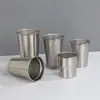 Taza de Paso de Acero Inoxidable 304 Nueva Transfronteriza Estilo Ins de Una Sola Capa Taza de Agua para Jugo de Camping Taza con Borde Enrollado de Una Sola Capa