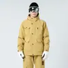 Chaqueta 3 en 1 de moda para exteriores para mujer, chaqueta de esquí gruesa con capucha para invierno, chaqueta impermeable y cortavientos para montañismo para hombre