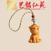 Chaveiro Zodiaco de Madeira de Cipreste Yiming Xianyuan Criativo Corrente para Celular Zodiaco Treze Pingente para Corrente de Celular