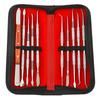 En stock herramienta de escultura en arcilla de acero inoxidable herramienta de tallado en arcilla cuidado dental cuchillo de tallar con mango de madera herramienta de molde de cera para dientes traje