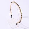 Diadema barroca transfronteriza, diadema con perlas de cristal, moderna, sencilla, combinable, de alta calidad, con borde fino, accesorios para el cabello