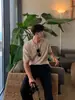 Camisa Polo masculina casual e elegante de verão, corte slim estilo coreano, gola de lapela, cor sólida, camiseta de malha fina casual, atacado transfronteiriço