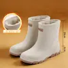 (Ecológico) Botas de Lluvia de Moda Transfronterizas para Hombre, Suela Suave para Parejas al Aire Libre, Zapatos Impermeables Versátiles, Talla Grande Antideslizantes de Goma para Cocina
