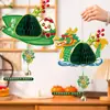 Decoraciones Creativas para el Festival del Bote del Dragón: Colgantes de Panal 3D DIY, Colgantes de Barco Dragón, Adornos Colgantes para Atmósfera Festiva de Supermercado, Tarjetas