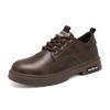 Zapatos de Hombre Otoño Negocios Vestir Estilo Británico Casual de Cuero Marrón Retro Gama Alta Gama Alta Gama Cabeza Grande Zapatos de Moda