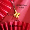 Collar con colgante de oro de arena de Vietnam, estilo nacional, incrustado con diamante mágico, diseño de mortero, sensación de larga duración, no se decolora, primera joyería al por mayor