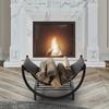 Estante de leña de hierro de venta caliente transfronterizo para chimenea interior estante de almacenamiento de madera para exteriores estante de almacenamiento de madera al por mayor