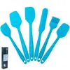 Utensilios de cocina de silicona raspador de crema juego de seis piezas herramienta de horneado de silicona espátula traje de pincel para aceite